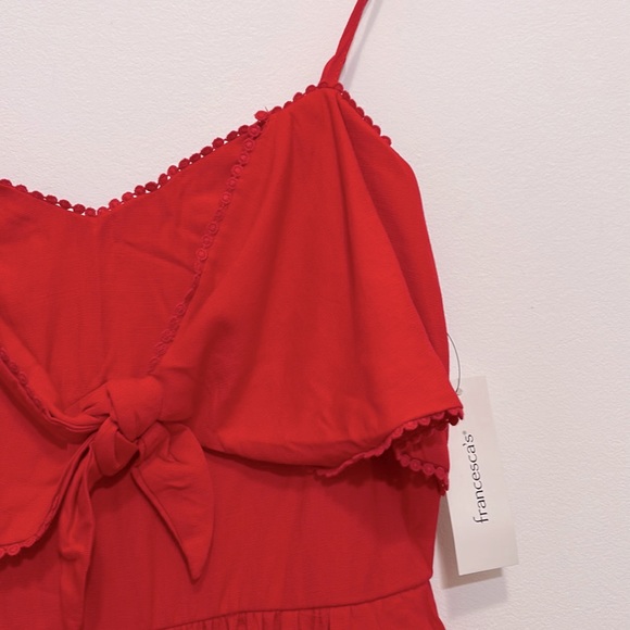 Francesca’s Collection Jumpsuit Womens Dress Small Red Audrey Parks New - Picture 4 of 11